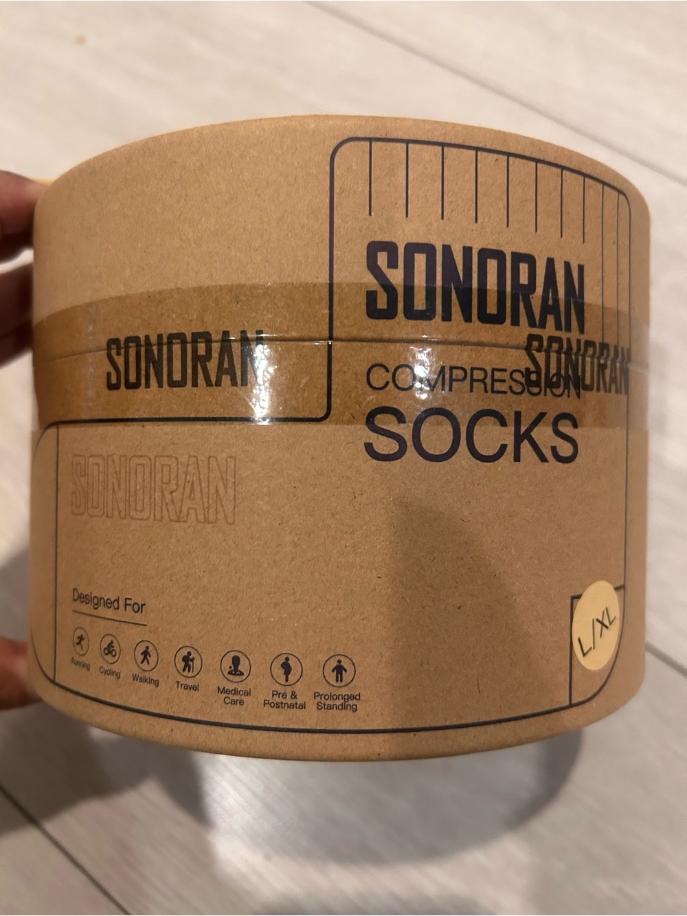 Compression Socks - Blue, Gray, Black- L/XL
